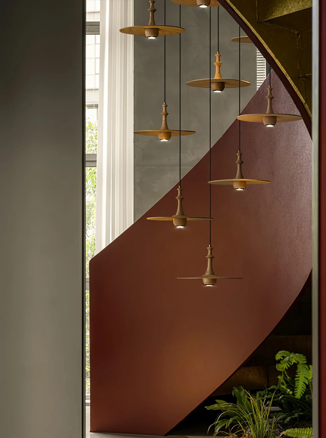 Wooden Spin Pendant Light - Image 23