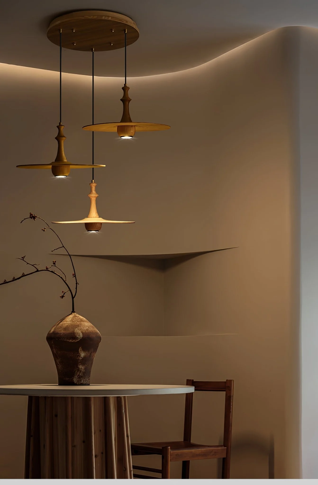 Wooden Spin Pendant Light - Image 25