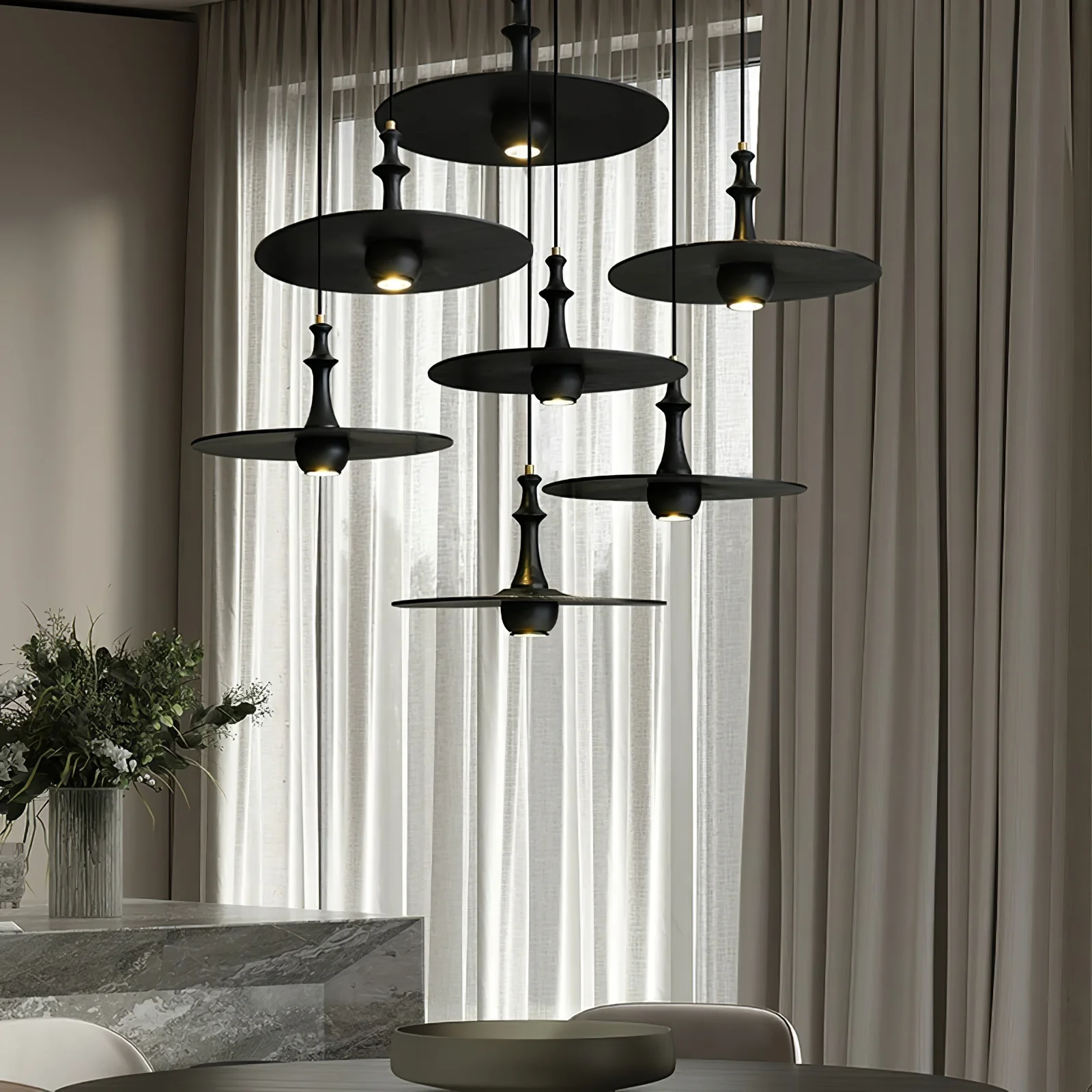Wooden Spin Pendant Light - Image 3
