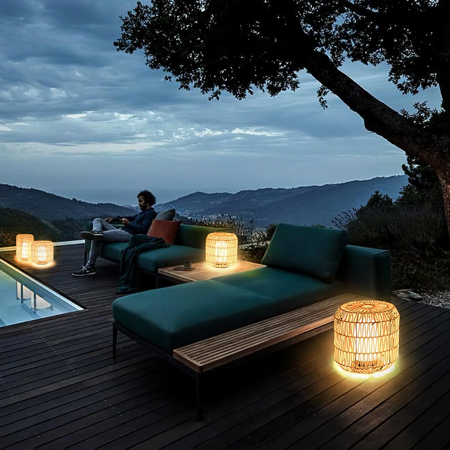 Woven Rattan Outdoor Lamp - Image 30