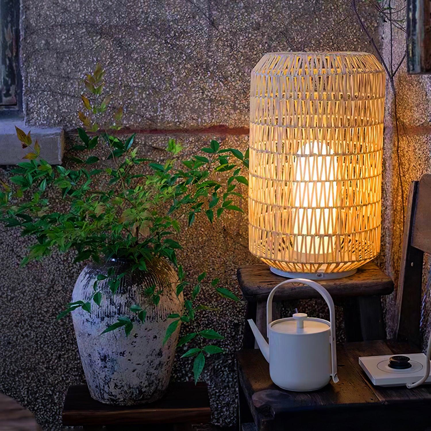 Woven Rattan Outdoor Lamp - Image 32