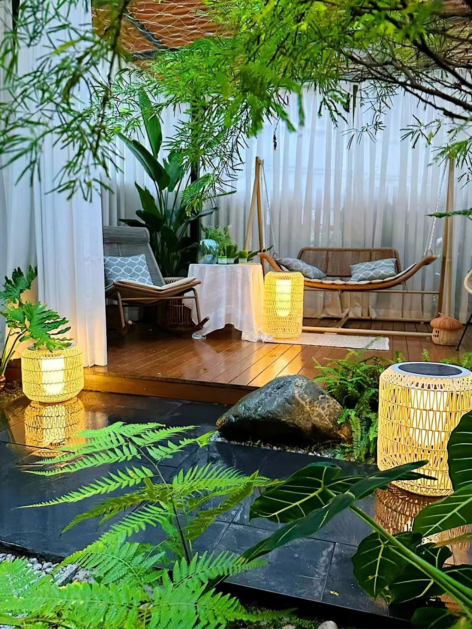 Woven Rattan Outdoor Lamp - Image 36