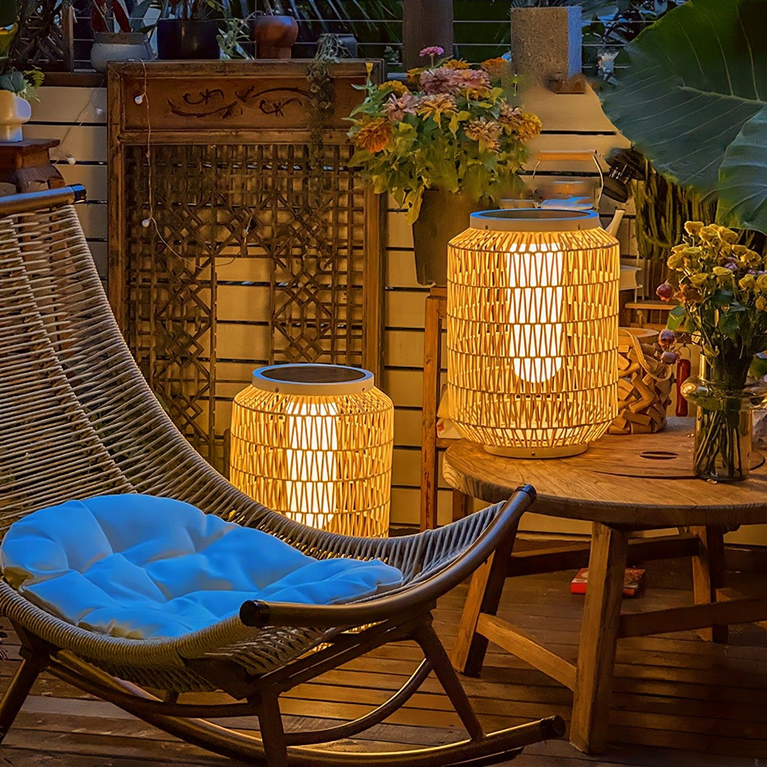 Woven Rattan Outdoor Lamp - Image 38