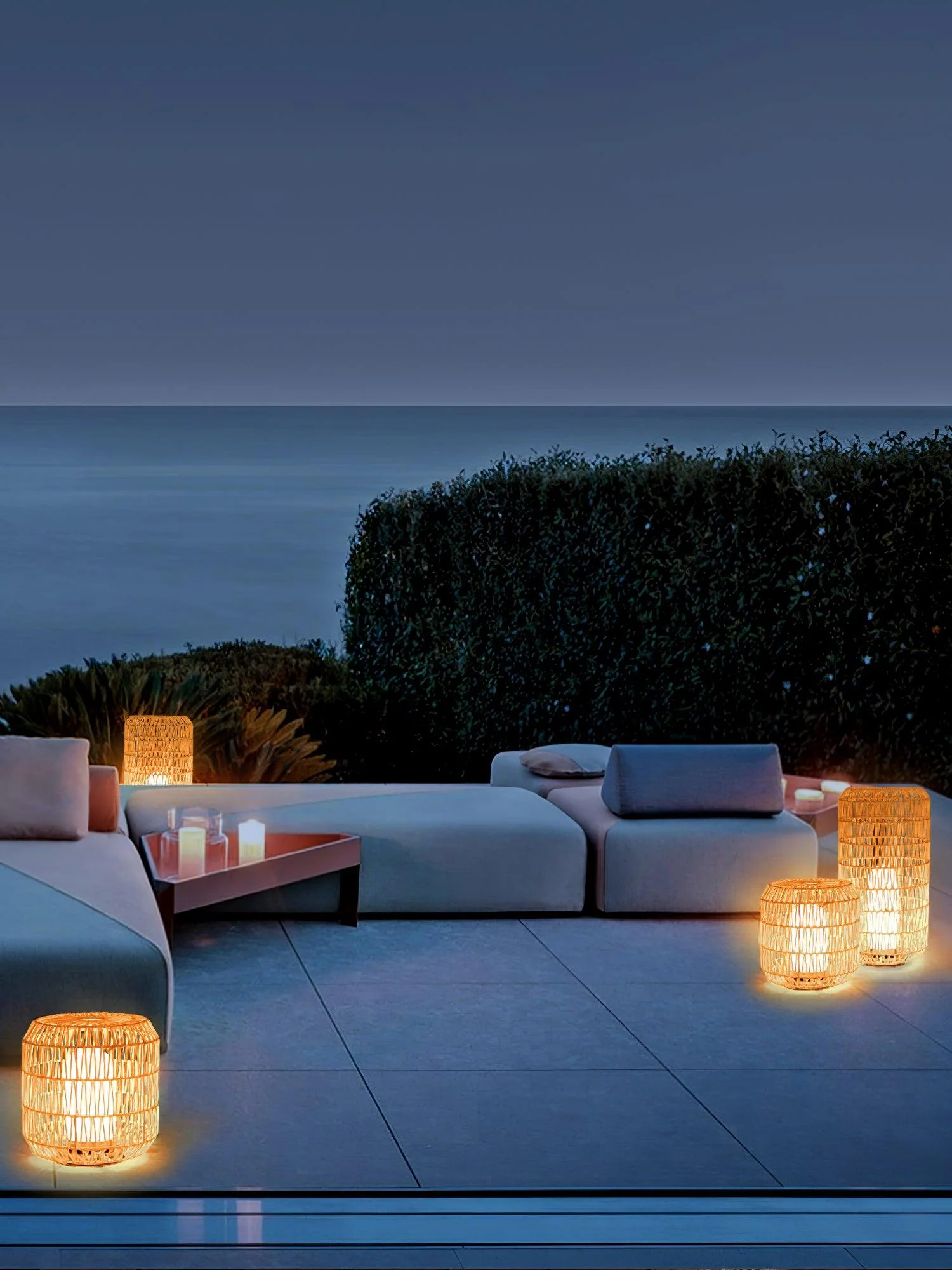 Woven Rattan Outdoor Lamp - Image 46