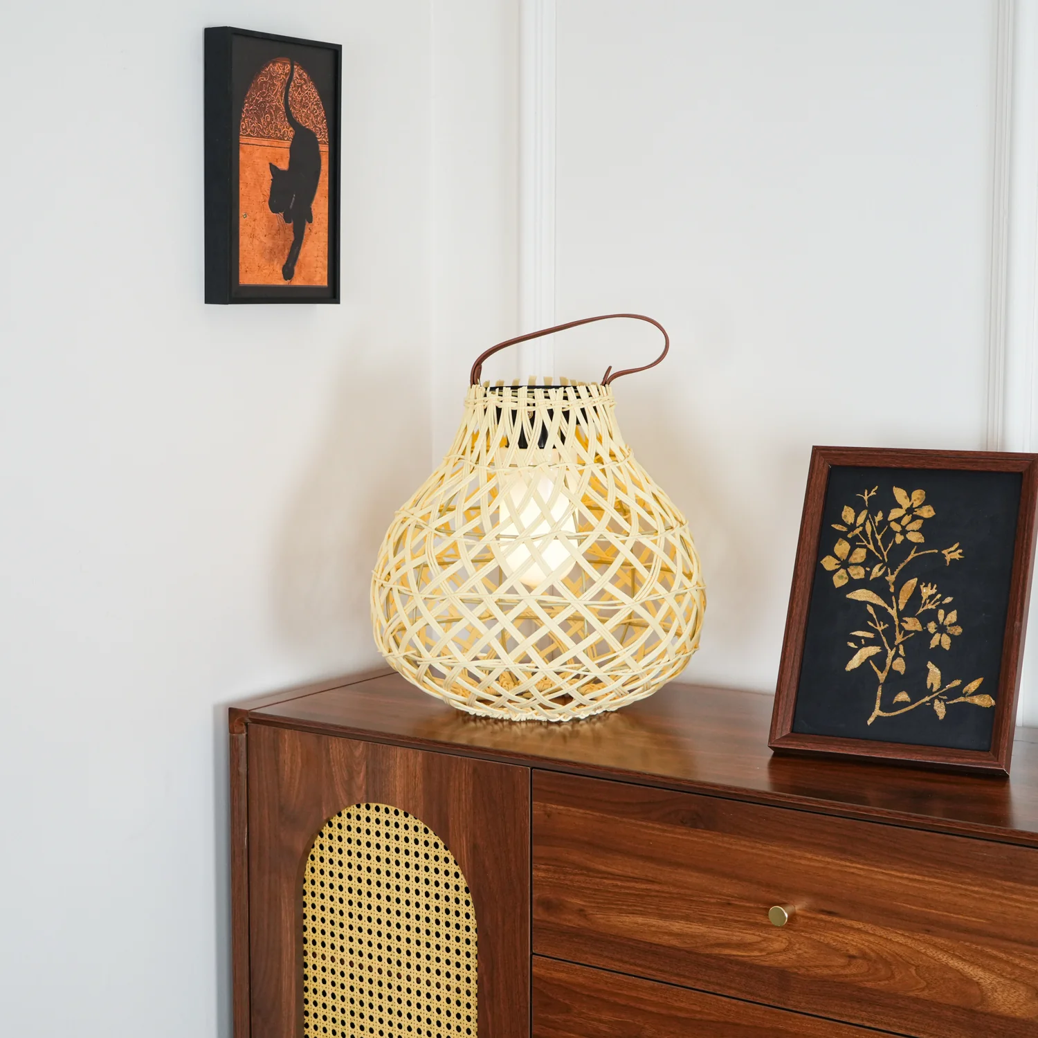 Woven Sphere Lantern Outdoor Lamp - Image 2
