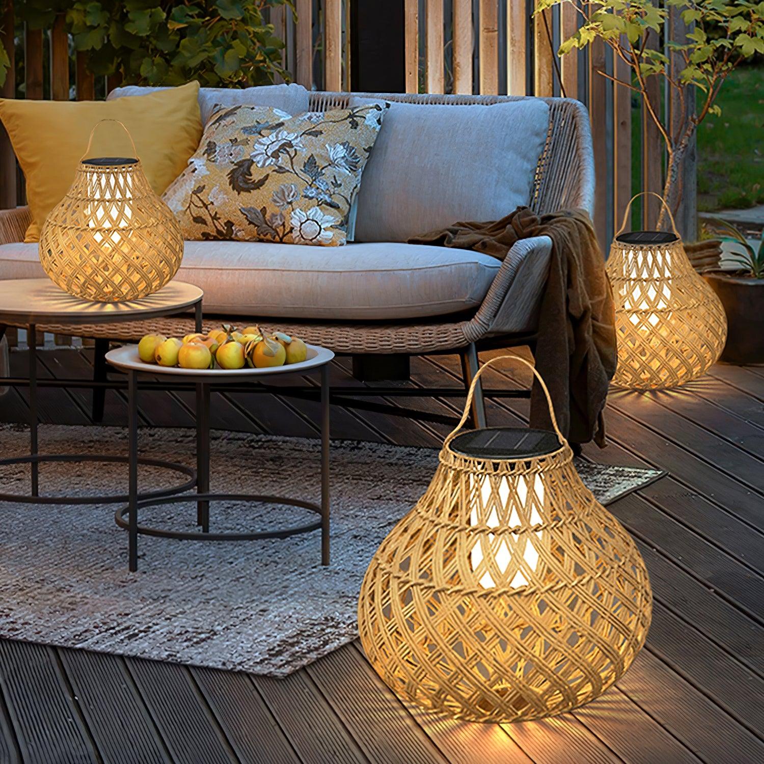 Woven Sphere Lantern Outdoor Lamp - Image 8