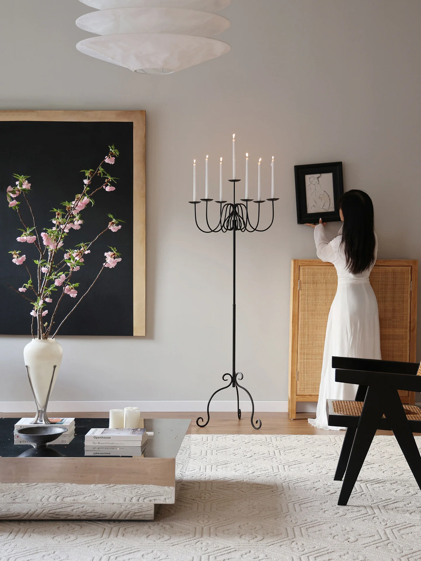 Wrought Iron Floor Candelabra - Image 4