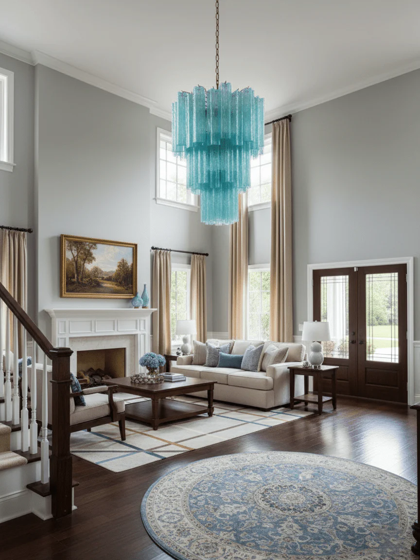 Yellow Murano Glass Tube Chandelier - Image 28
